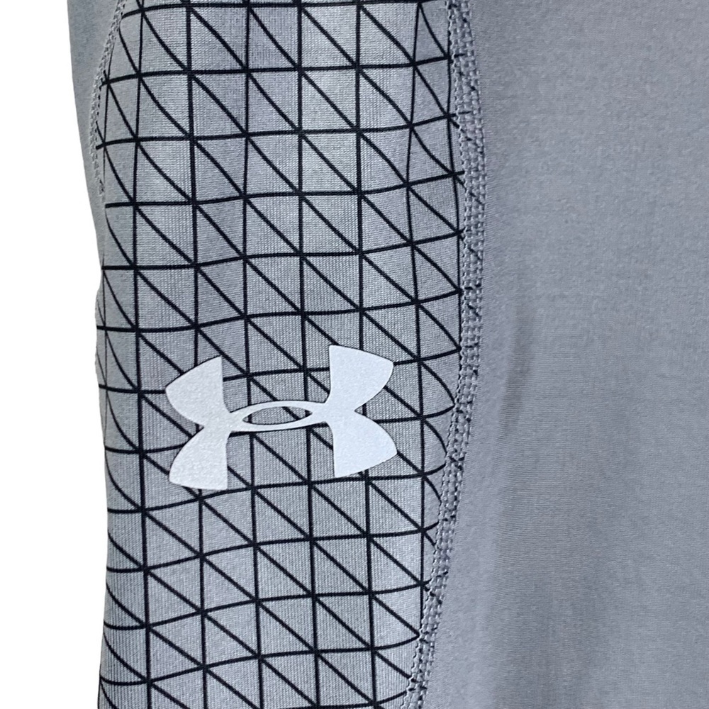 Under Armour Gray Patterned Compression Leggings … - image 3